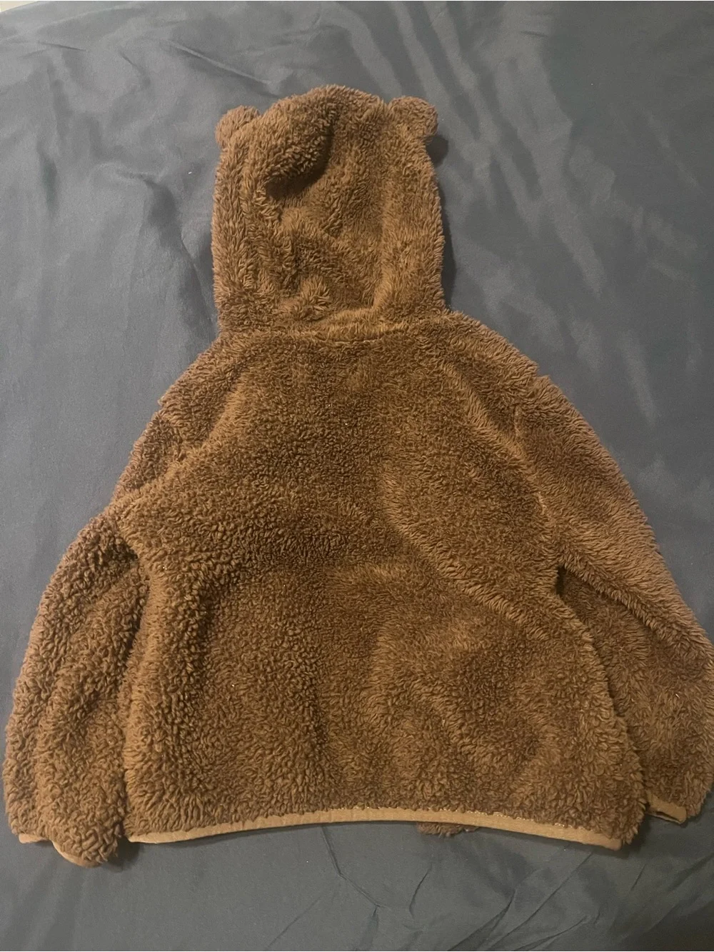 Old Navy Brown Teddy Bear Hooded Puffer Jacket